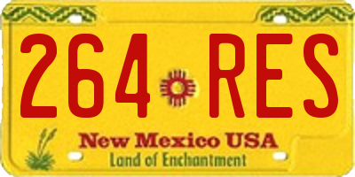NM license plate 264RES
