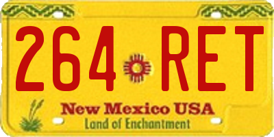 NM license plate 264RET