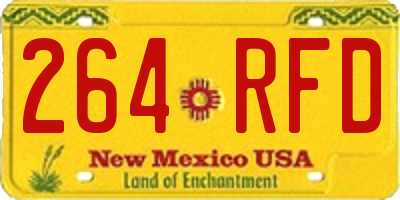 NM license plate 264RFD