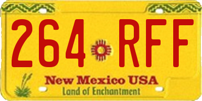 NM license plate 264RFF