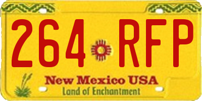 NM license plate 264RFP