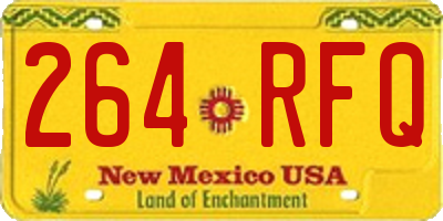 NM license plate 264RFQ