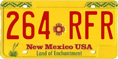 NM license plate 264RFR