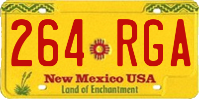 NM license plate 264RGA