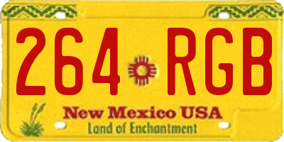 NM license plate 264RGB