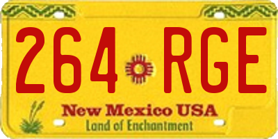 NM license plate 264RGE