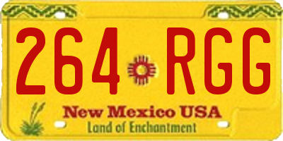 NM license plate 264RGG
