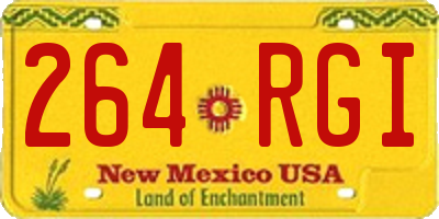 NM license plate 264RGI