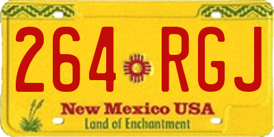 NM license plate 264RGJ