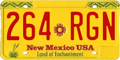 NM license plate 264RGN