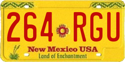 NM license plate 264RGU