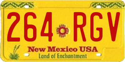 NM license plate 264RGV