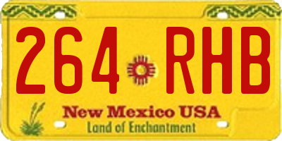 NM license plate 264RHB