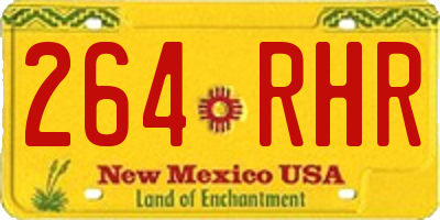 NM license plate 264RHR