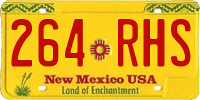 NM license plate 264RHS