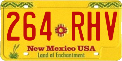 NM license plate 264RHV
