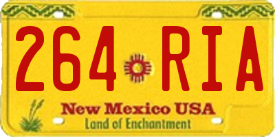 NM license plate 264RIA