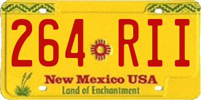 NM license plate 264RII