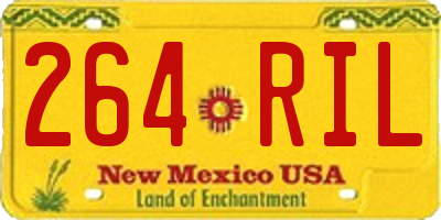 NM license plate 264RIL