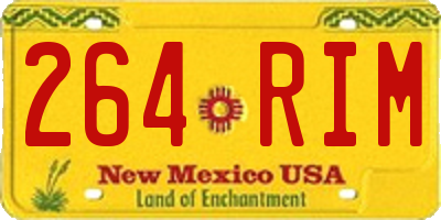 NM license plate 264RIM