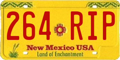 NM license plate 264RIP