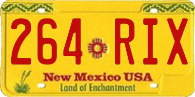 NM license plate 264RIX