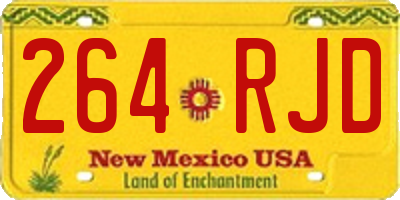 NM license plate 264RJD