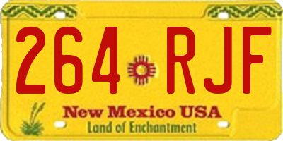 NM license plate 264RJF
