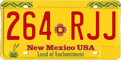 NM license plate 264RJJ