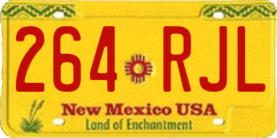 NM license plate 264RJL