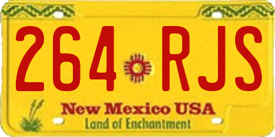 NM license plate 264RJS