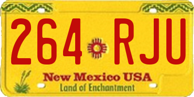 NM license plate 264RJU