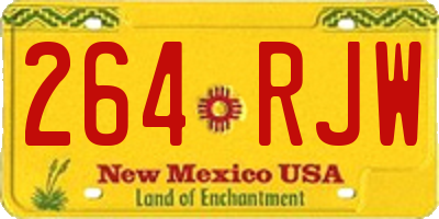 NM license plate 264RJW