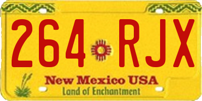 NM license plate 264RJX