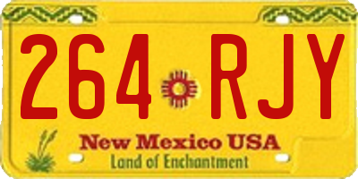 NM license plate 264RJY