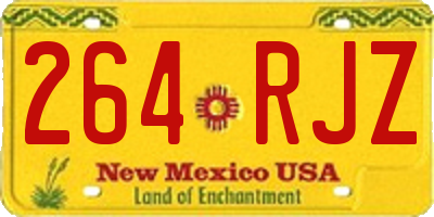 NM license plate 264RJZ