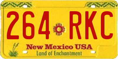 NM license plate 264RKC