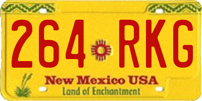 NM license plate 264RKG