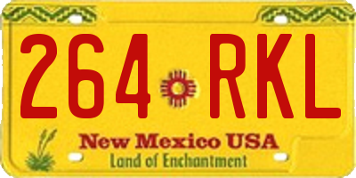 NM license plate 264RKL