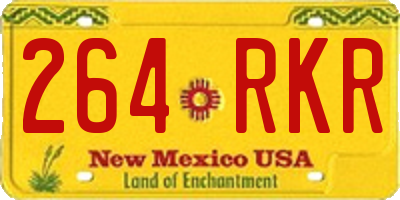 NM license plate 264RKR