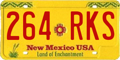 NM license plate 264RKS