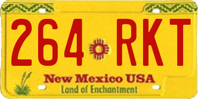 NM license plate 264RKT