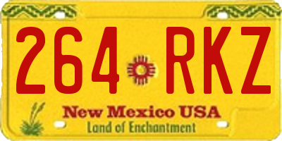 NM license plate 264RKZ