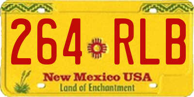 NM license plate 264RLB