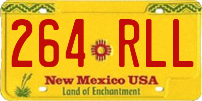 NM license plate 264RLL