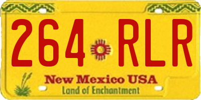 NM license plate 264RLR