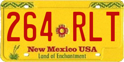 NM license plate 264RLT