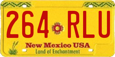 NM license plate 264RLU