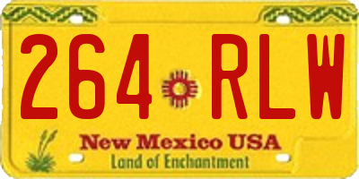 NM license plate 264RLW