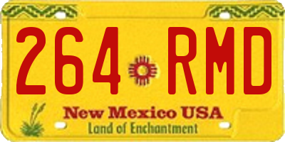 NM license plate 264RMD